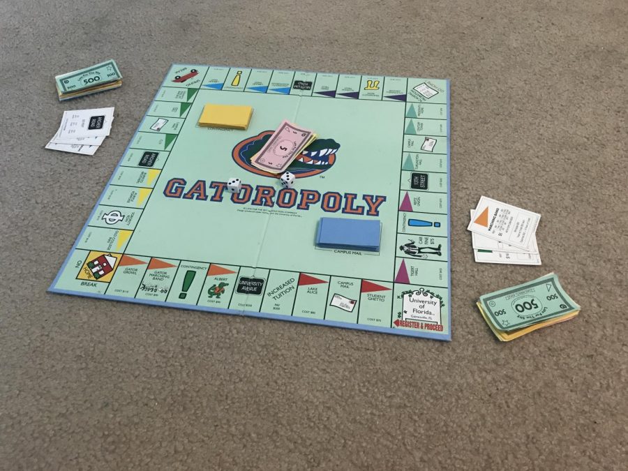 A game of Gatoropoly in which the classic properties of Monopoly are based off of famous Gainesville locations.