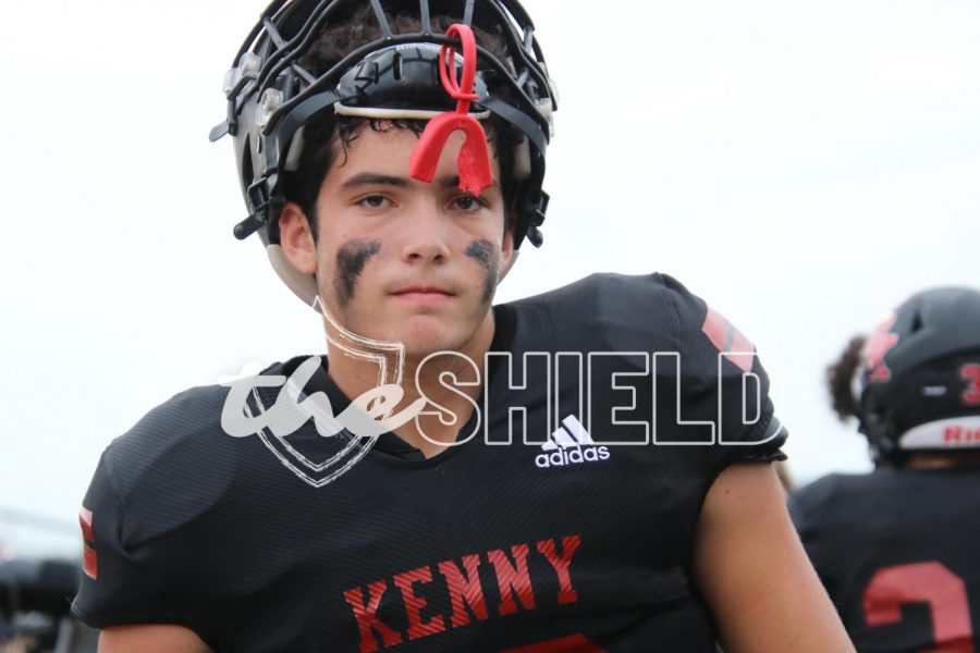 Junior Micheal Leonard before game start.