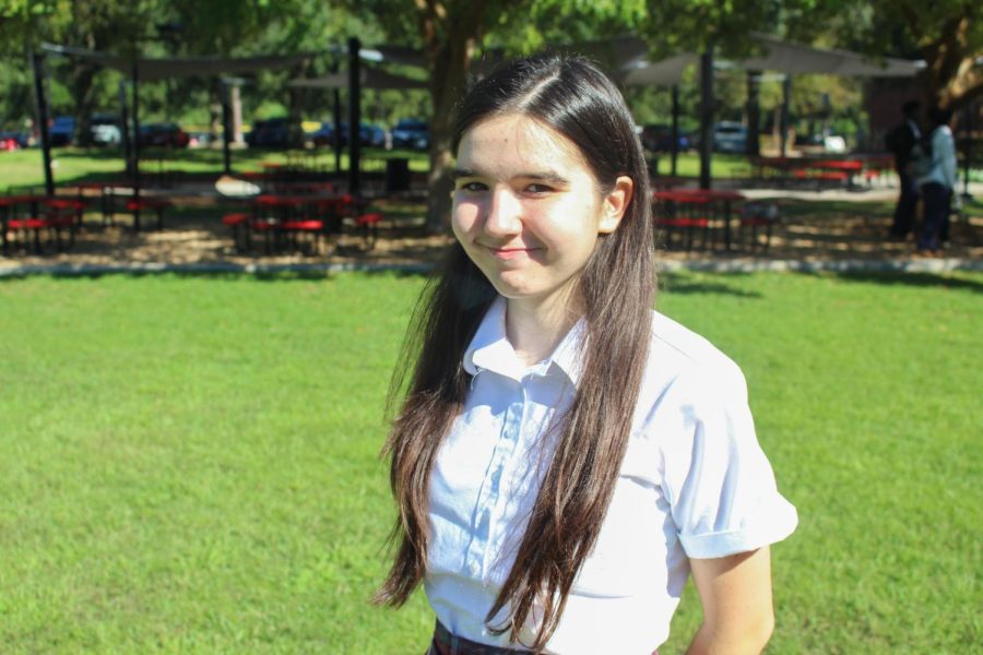 Sophomore Cecilia Adkison poses for Humans of BK.