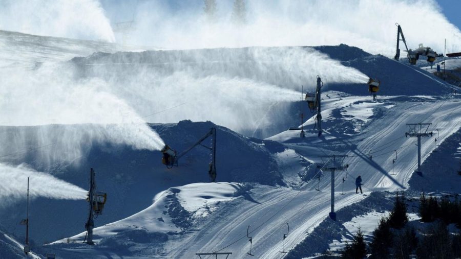 Fake snow is made for the Winter Olympics (photo credits to ActionNews)