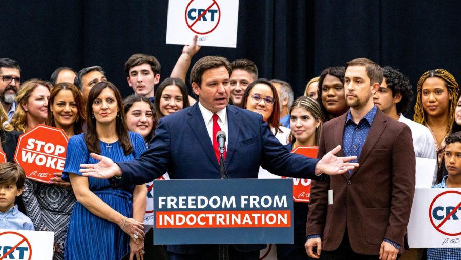 Gov. Ron Desantis bans the course to prevent indoctrination. (Photo courtesy of the Orlando Sentinel)
