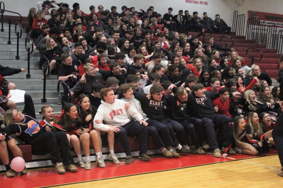 The seniors get riled up for BK Winter Spirit Week.
