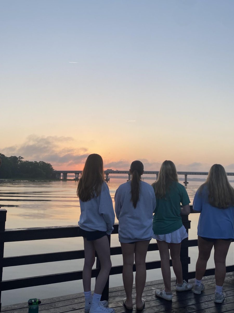 Retreatants had the opportunity to participate in sunrise rosary on Saturday and Sunday.