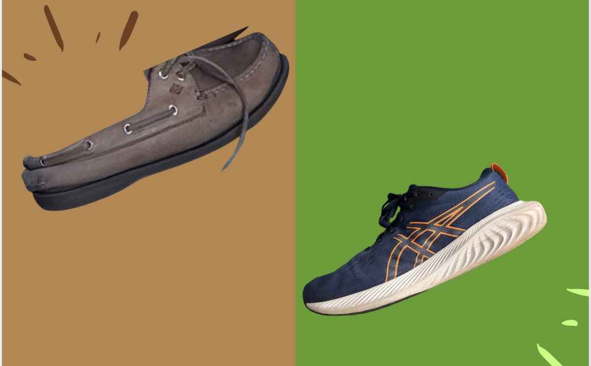 Leather shoes cannot support teenagers’ growing feet. (Photo courtesy: The Shield Staff).