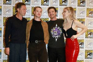 Ebon Moss-Bachrach, Joseph Quinn, Pedro Pascal and Vanessa Kirby of Marvel Studios' "The Fantastic Four" participate at San Diego Comic-Con, San Diego, California, U.S., July 27, 2024. Reuters/David Swanson