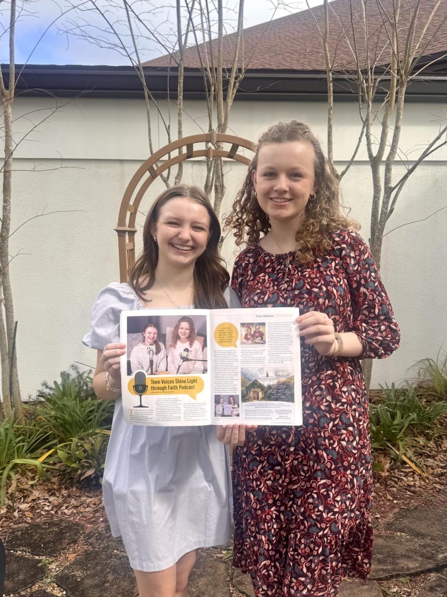 Senior Catherine Buckley and Annabelle Kaye co-host the podcast.