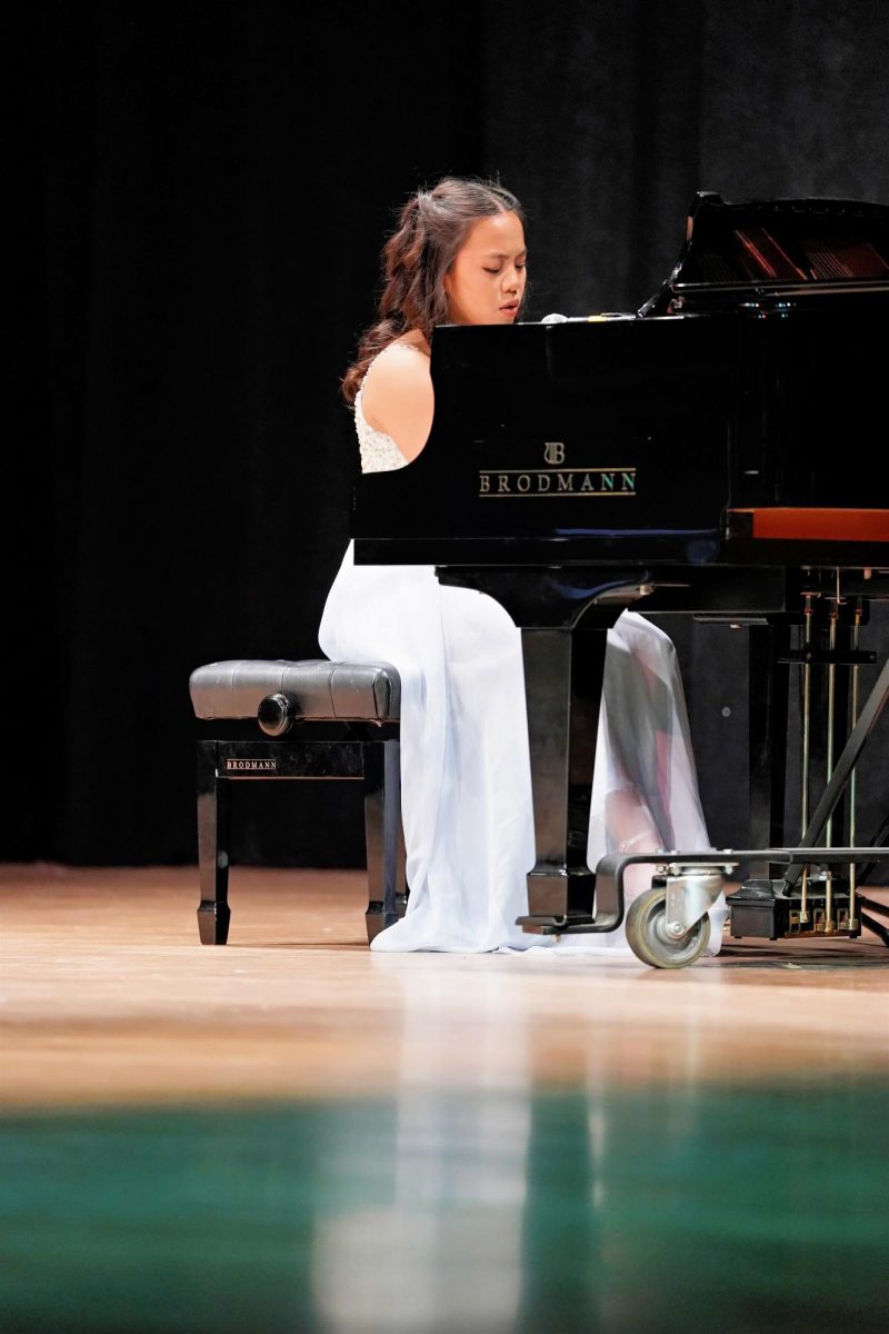 Practice makes perfect for Contestant #1, Ava Valenzuela, who played piano and sang Billy Joel's "Vienna" as her talent.