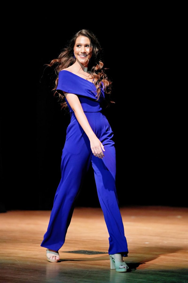 Lithe and lovely, Contestant #8, Carolina Bettega Feitoza models her casual wear. 