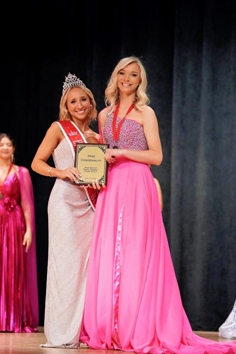 Chloe Vought presents Annie Vaughn with Miss Congeniality, the award given to the contestant from her peers for being the most friendly and gracious.